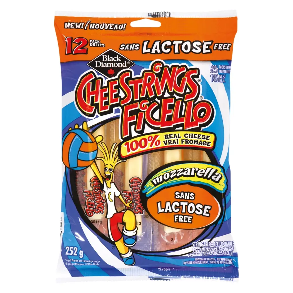 Lactose Free Mozzarella 12Pk Cheese Strings Ficello