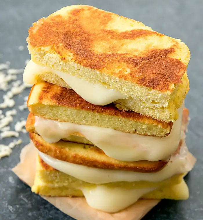 Microwave Low Carb Grilled Cheese Sandwich