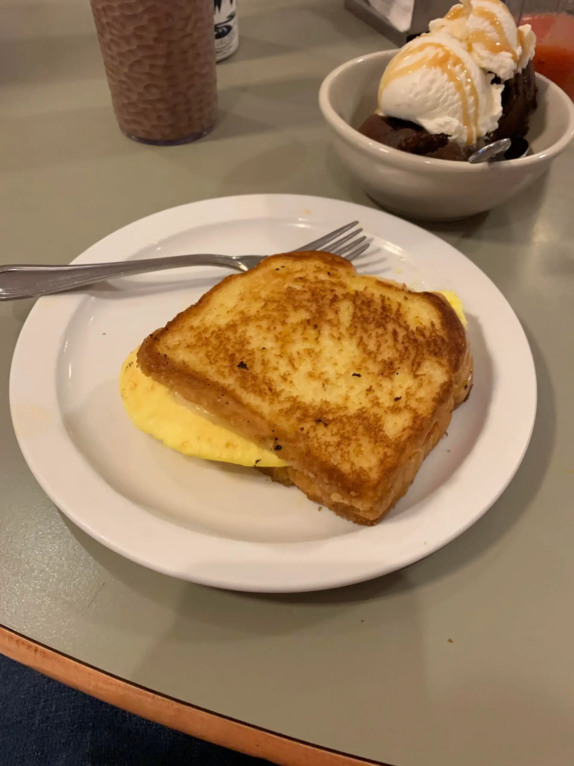 My school was serving cheese omelets, so I had to put one ...