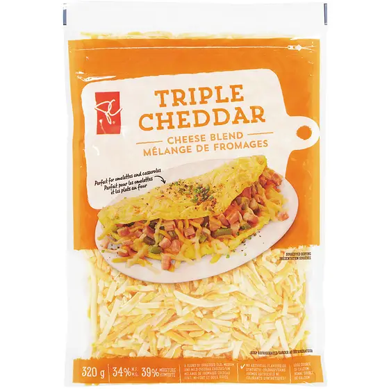 PC Triple Cheddar Shredded Cheese Blend