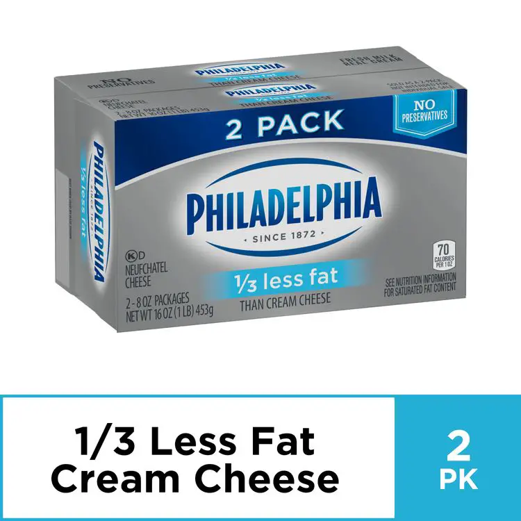 Philadelphia 1/3 Less Fat Neufchatel Cheese, 2 ct