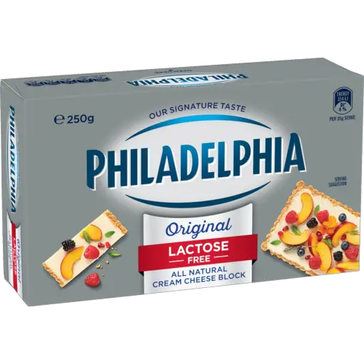 Philadelphia Lactose Free Original Cream Cheese Block 250g ...