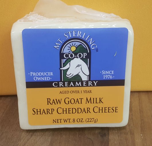 Raw Goat Milk Cheddar, 8oz  Maple Leaf Cheese Store
