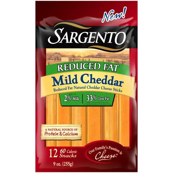 Sargento Reduced Fat Mild Cheddar Sticks Cheese 9 Oz From
