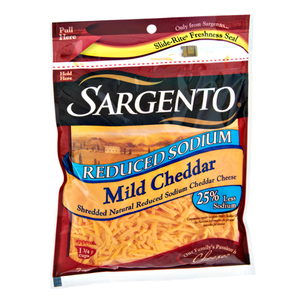 Sargento® Reduced Sodium Mild Cheddar Shredded Cheese ...