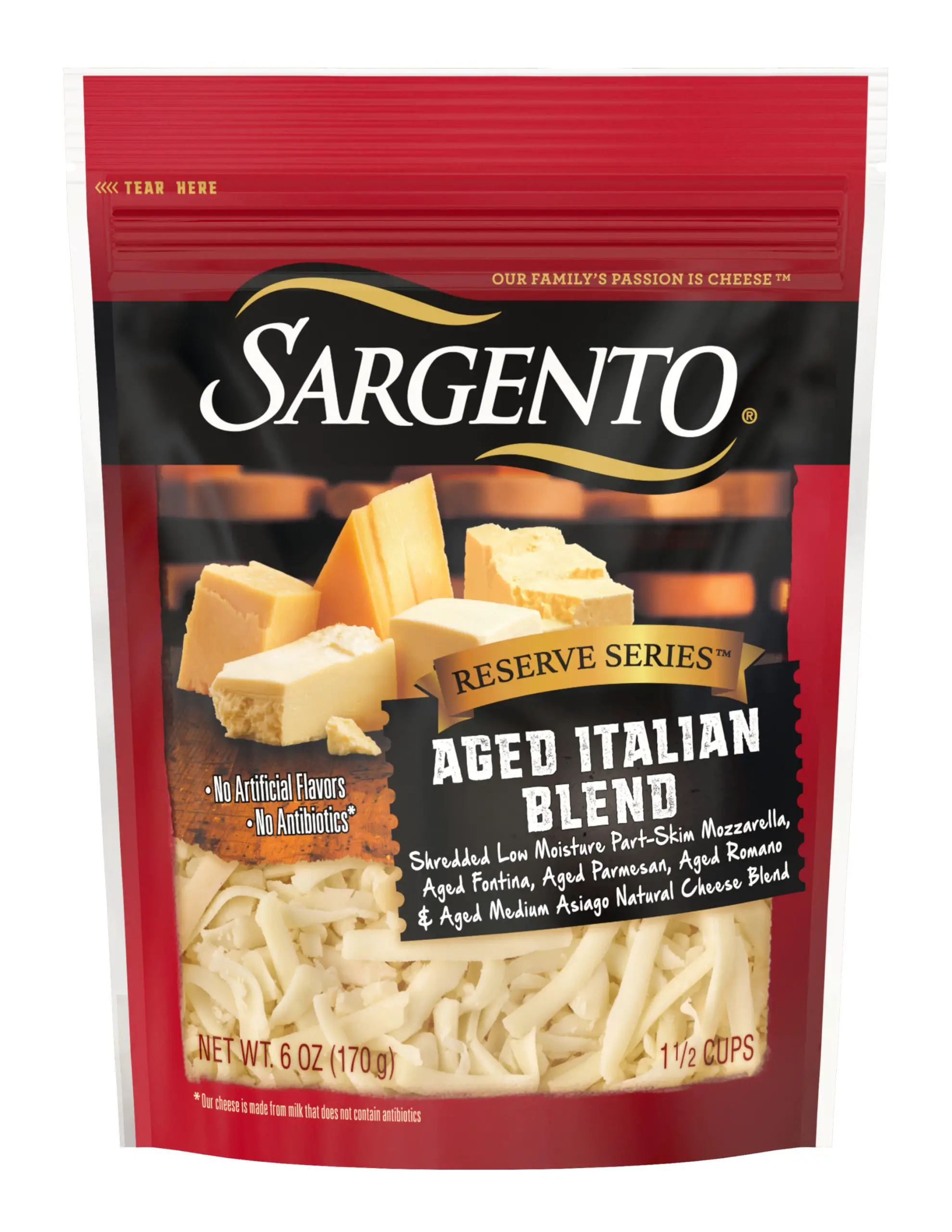 Sargento® Reserve Series Shredded Aged Italian Blend Natural Cheese, 6 ...