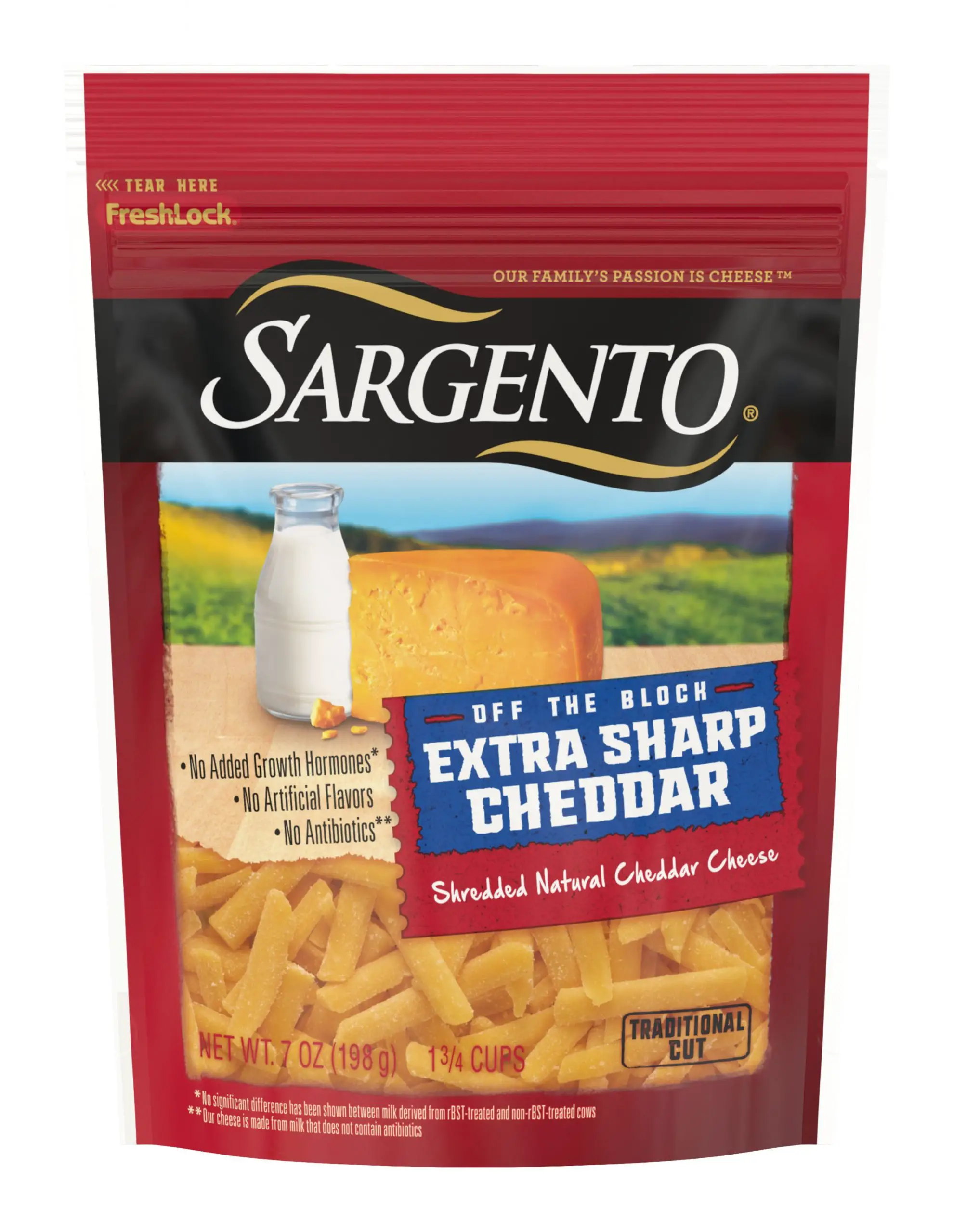 Sargento® Shredded Extra Sharp Natural Cheddar Cheese, 7 ...