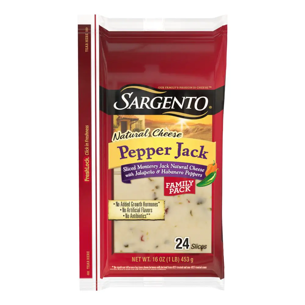 SargentoÂ® Sliced Pepper Jack Natural Cheese, 24 slices