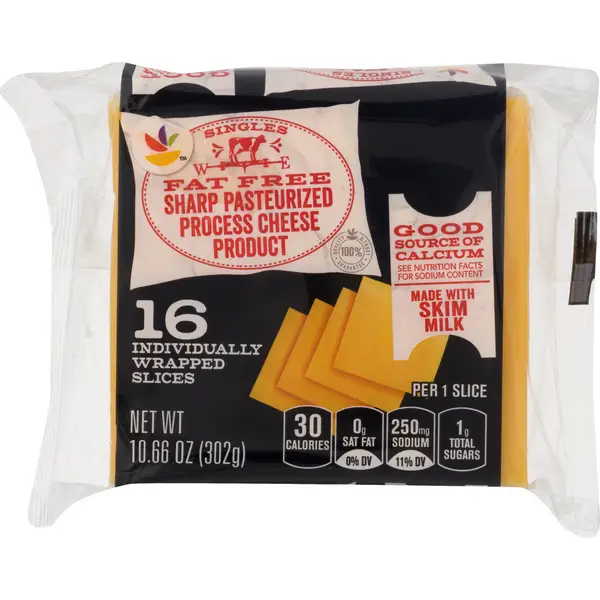 Save on Giant Cheddar Cheese Sharp Fat Free Singles
