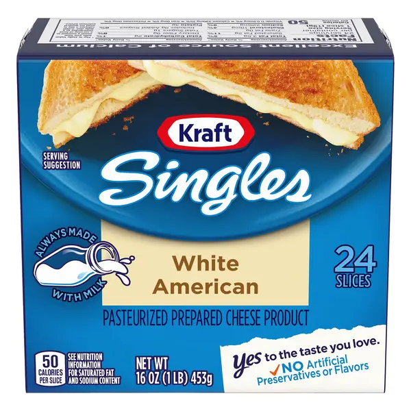 Save on Kraft Singles White American Cheese Slices