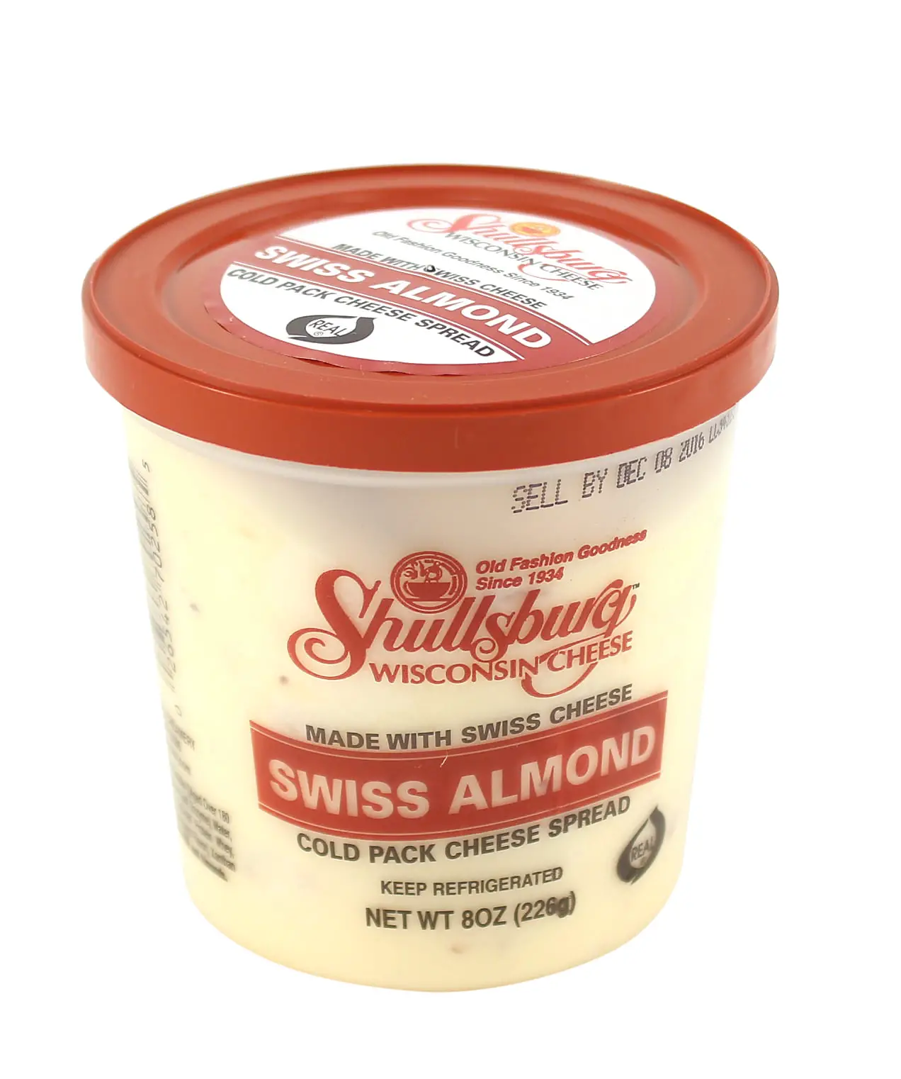Shullsburg Swiss Almond Cold Pack Cheese Spread, 8 Oz.