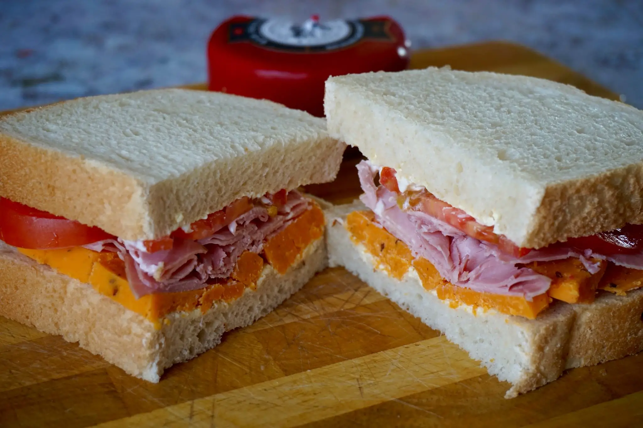 Snowdonia Cheese, Ham and Tomato Sandwich