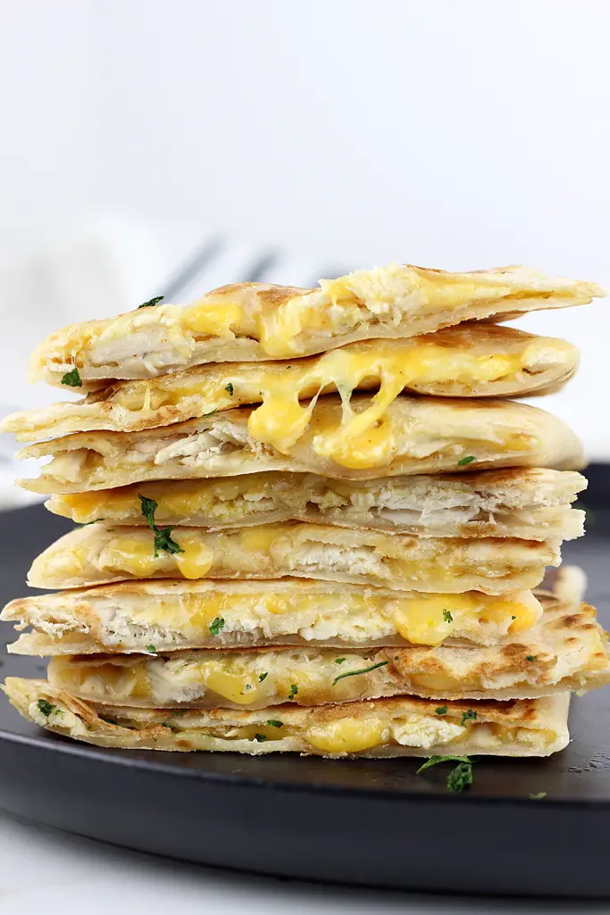 Spicy Cheesy Chicken Quesadillas with a Jalapeno Sauce ...