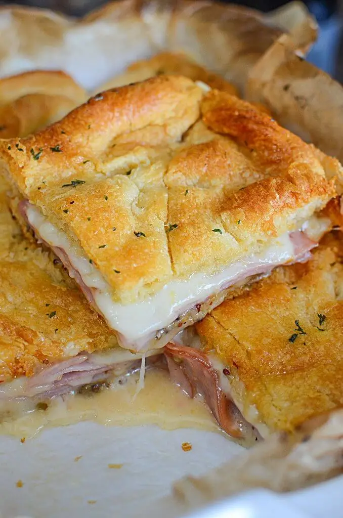 These are the easiest hot ham and cheese sandwiches you