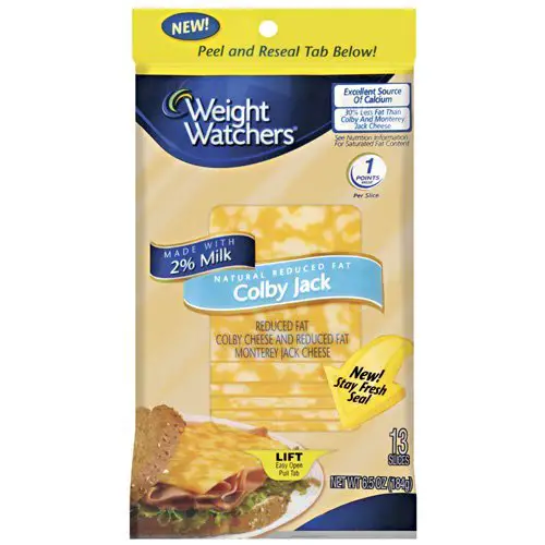 Weight Watchers: Natural Reduced Fat Colby Jack 13 Slices ...